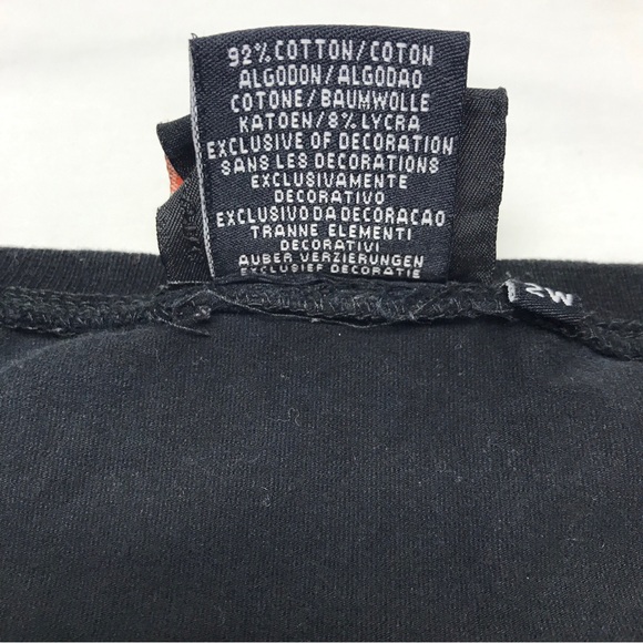 Harley Davidson Long Sleeve Shirt 2W Plus Women’s Jersey Stripe Black Orange - Picture 6 of 16